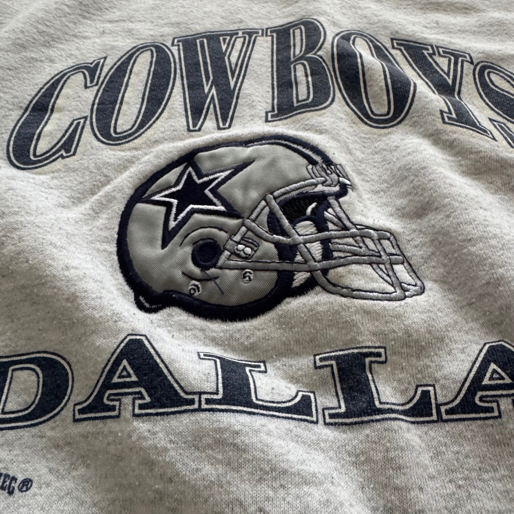 Vintage 1994 Dallas Cowboys Nutmeg Mills Sweatshirt XL Grey NFL Made in USA - Picture 6 of 8